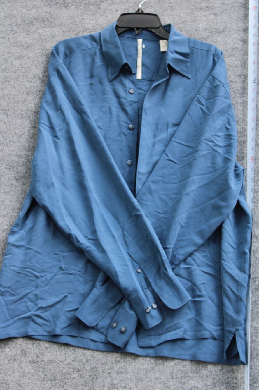 Mens Blue Axis Long Sleeve Button Up Dress Shirt Size XL